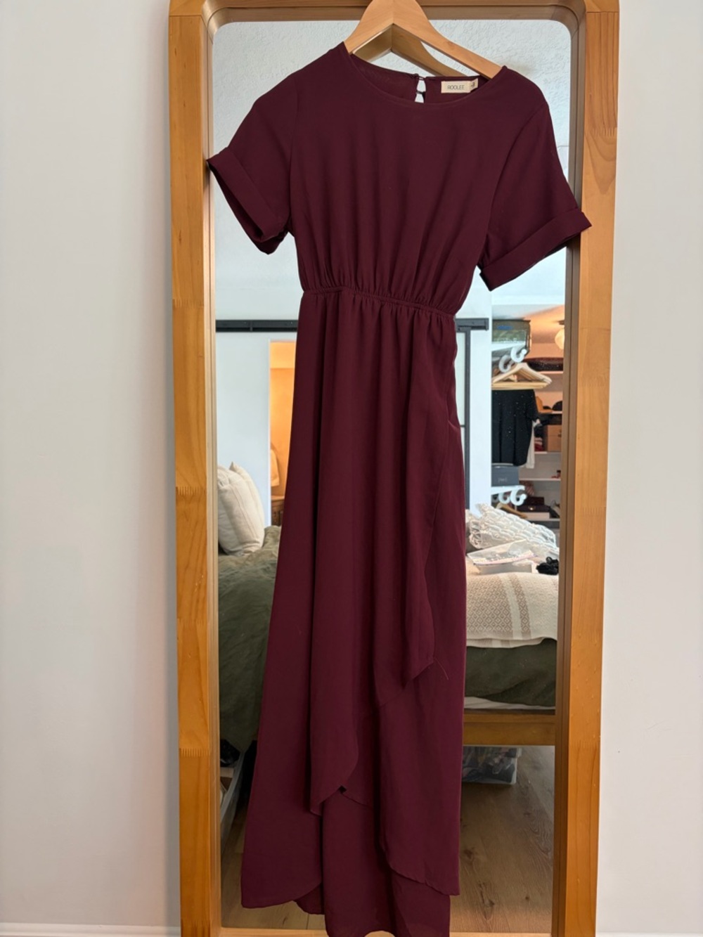 Roolee maroon maxi dress